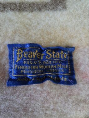 Beaver State Pendleton Antique Woolen Mills 64x64 Blanket